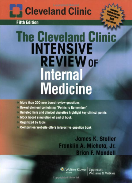 The Cleveland Clinic Intensive Review of Internal Medicine, 5th edition book review