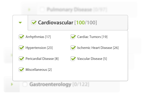 MKSAP Alternative: American Board of Internal Medicine Blueprint Categories Cardiology